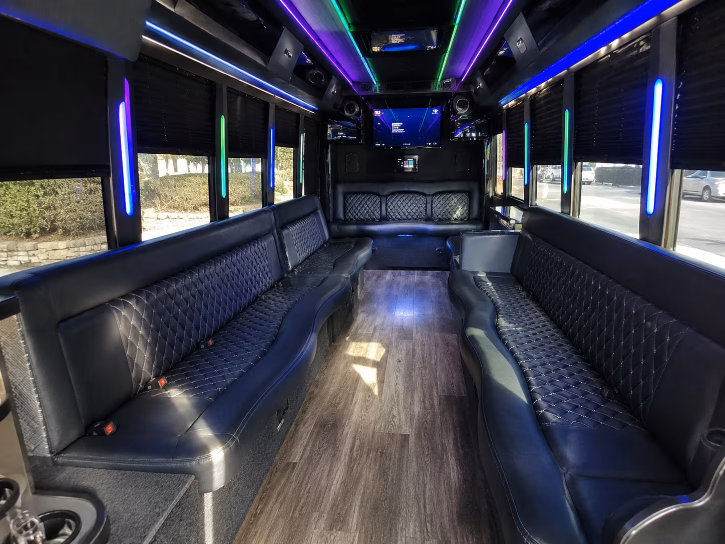 santa maria 15 passenger party bus interior