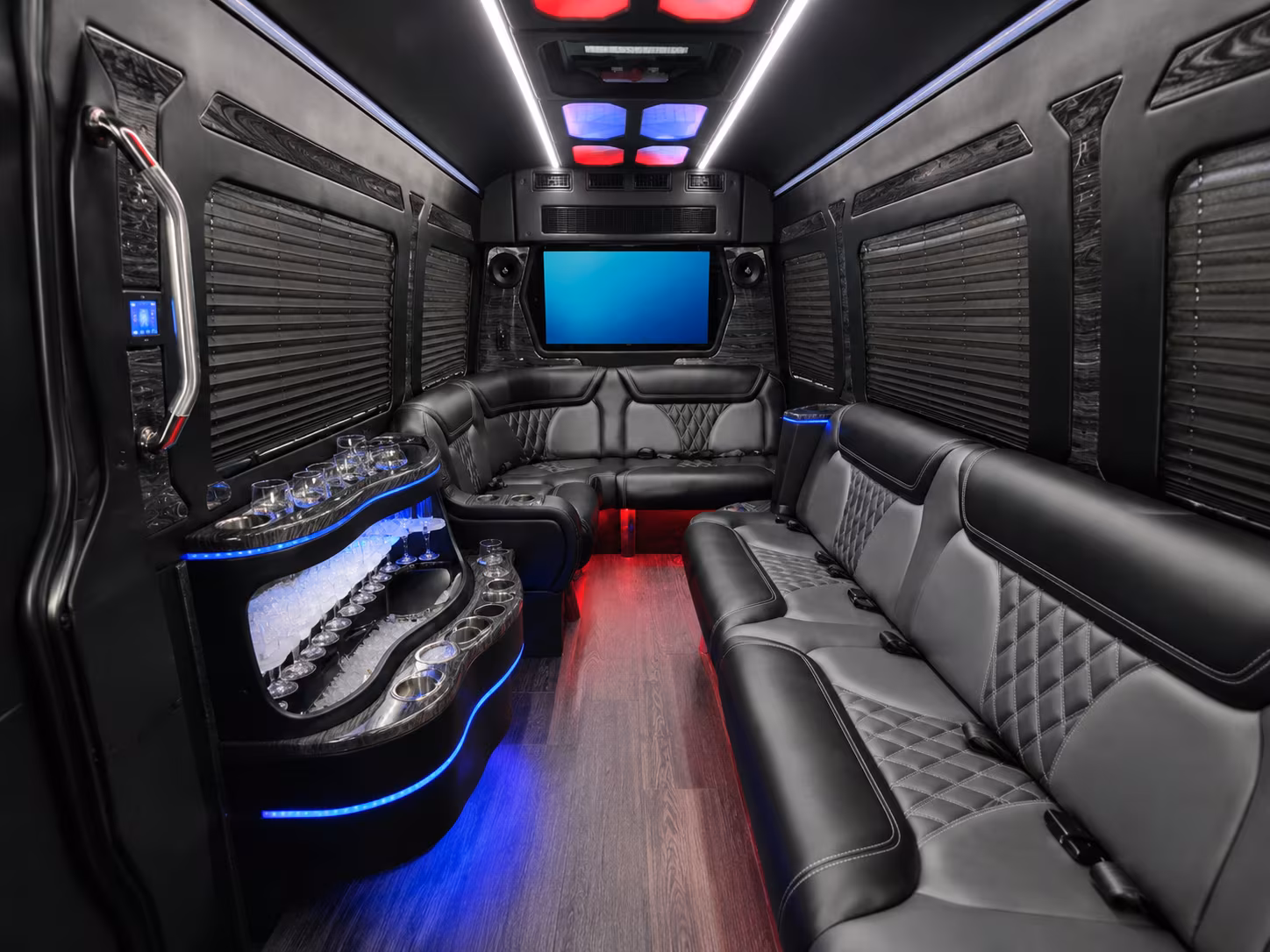 santa maria 50 passenger party bus interior